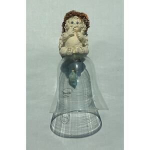 Vintage Dreamsicles Make a Wish Collectible Glass Angel Bell